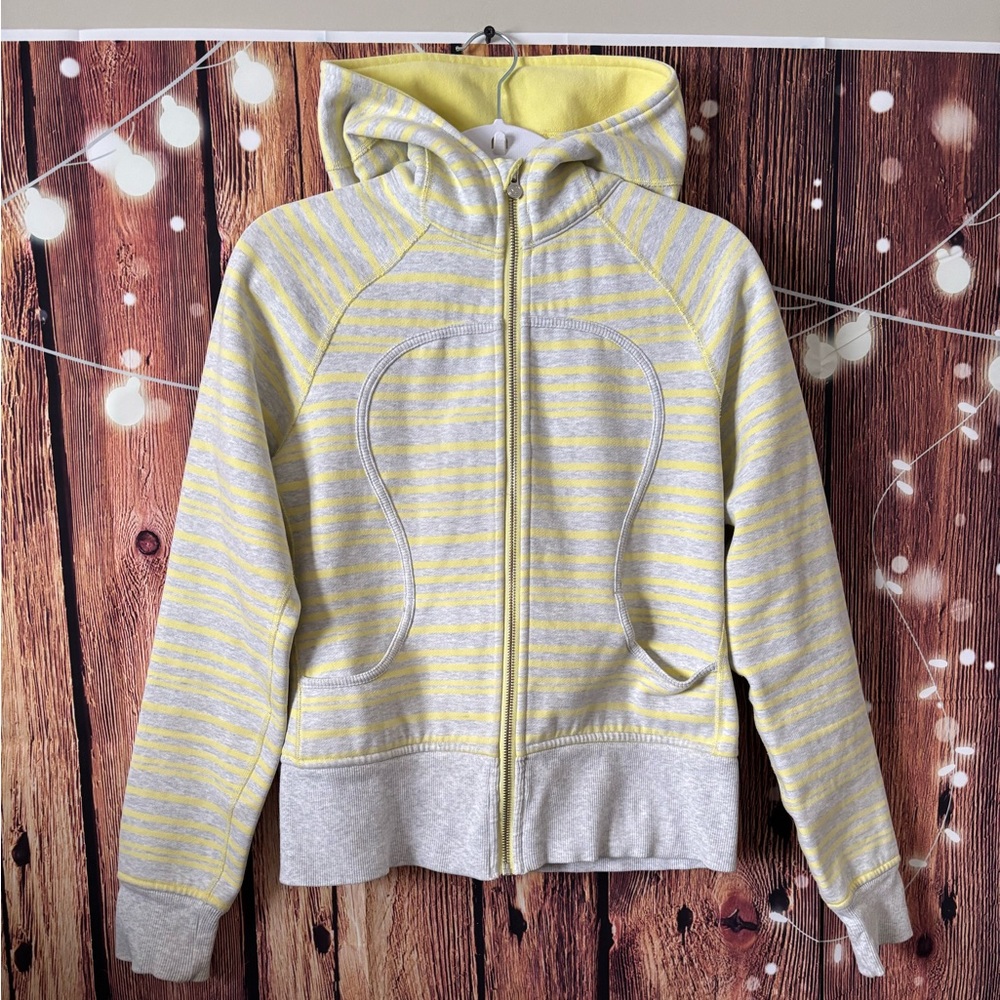 lululemon athletica Yellow and Gray Scuba Hoodie